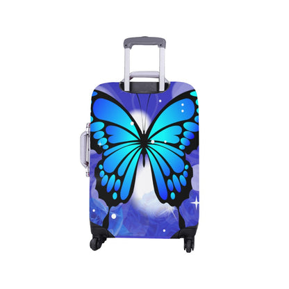 Blue Buttafly (2) Luggage Cover/Small 18"-21"