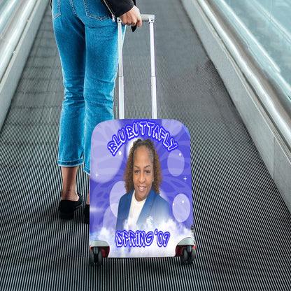 Blue Buttafly (2) Luggage Cover/Small 18"-21"
