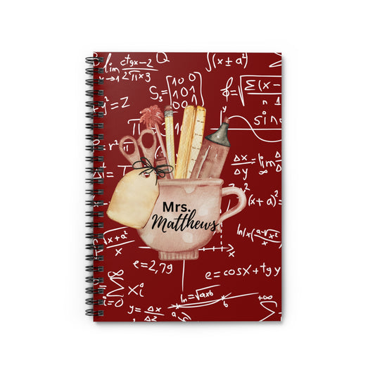 Teacher's Spiral Notebook - Personalized Gift for Educators, School Supplies, Back to School, Student Journal, Classroom Decor