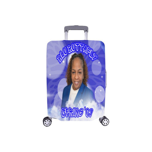 Blue Buttafly (2) Luggage Cover/Small 18"-21"